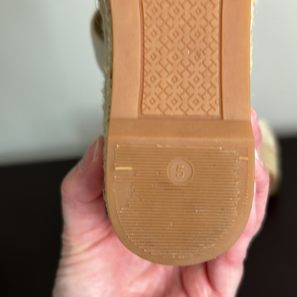 Tory Burch Sandal Catalina Espadrille Wedge
Natural Shoe Slip On Logo Sz 5 - Picture 11 of 13